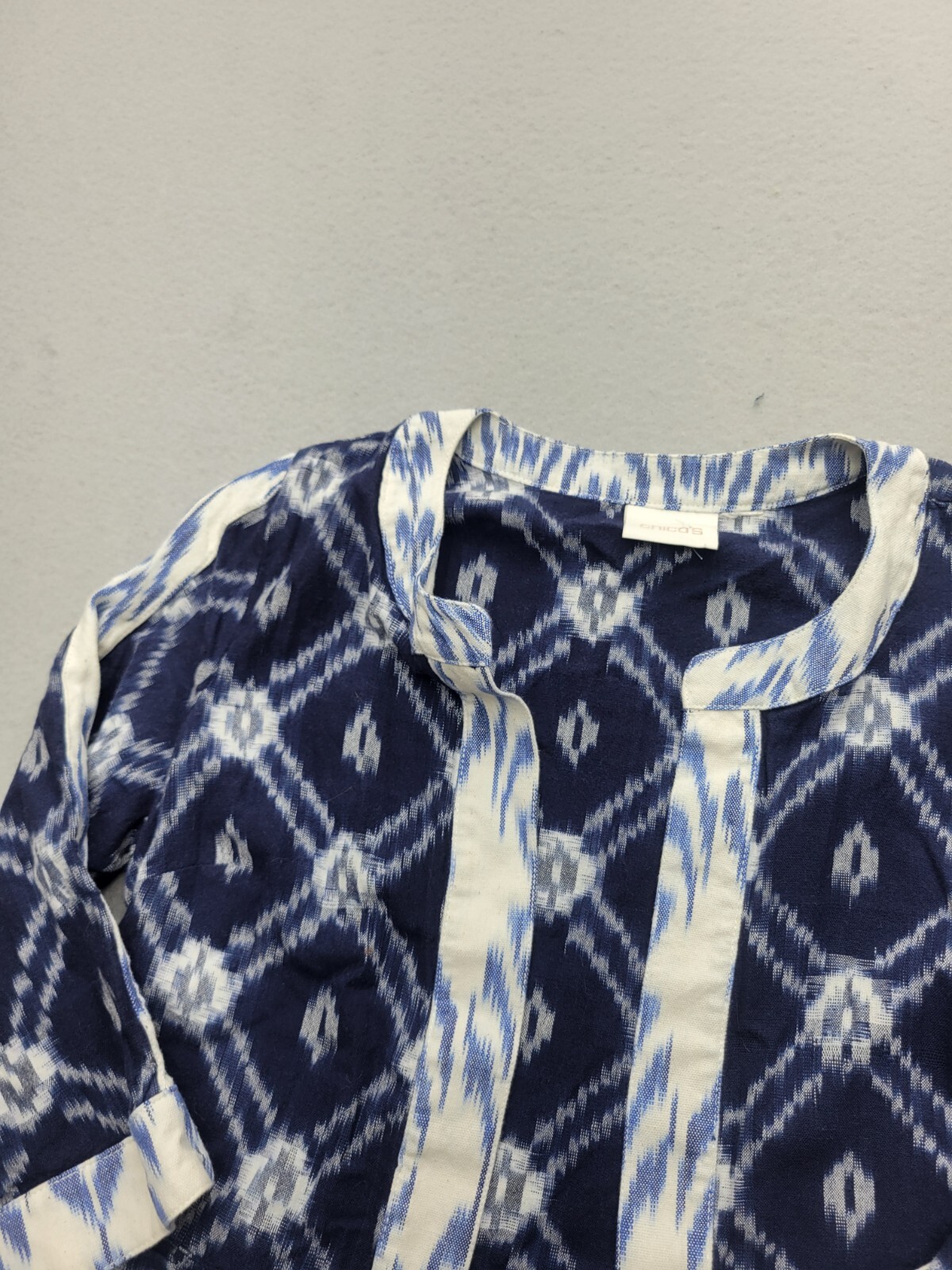 Chicos Women Jacket Blue Basic Jacket  Floral Sho… - image 3