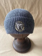 Polo Ralph Lauren POLO BEARS SKI TEAM Gray Wool-Blend Beanie Hat Cap Skully
