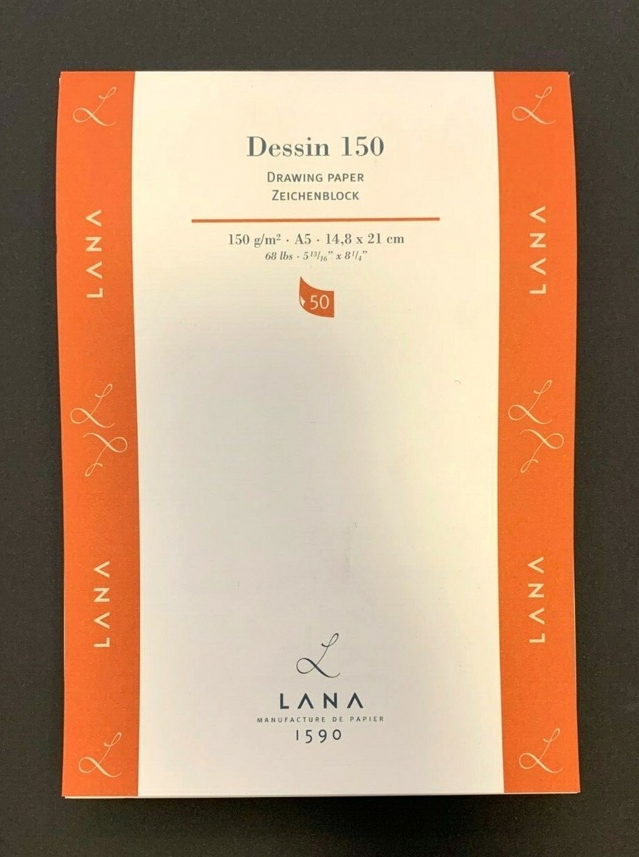 Lana DESSIN Zeichenblock – 50 Blatt DIN A5, 150 G/m², Säurefrei
