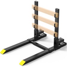 60" 4000lb Clamp-on Pallet Fork W/ Adjustable Stabilizer Bar & Slot Guard Bar US