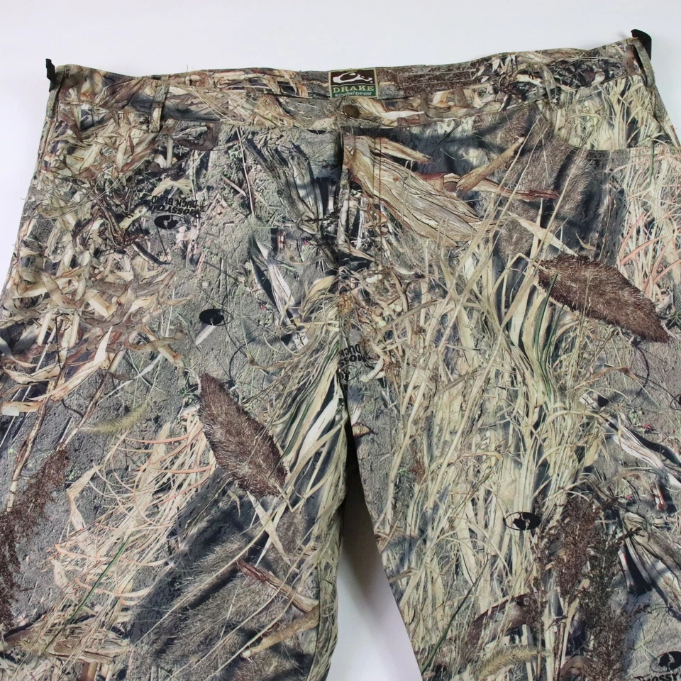 Drake Waterfowl Pants Mens 2XL XXL Mossy Oak Duck Blind Fleece Lined Camo 46x26 - Image 2 of 4