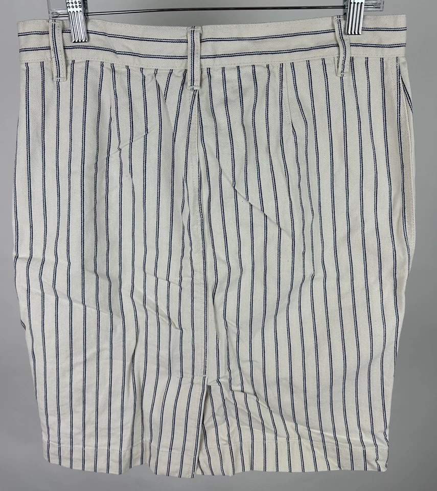 Falda vaquera náutica LRL Ralph Lauren Jeans Co. 10 botones de escudo a rayas de nogal americano Foto 4 de 4
