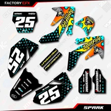 Cyan Spark Racing Graphics Kit fits Honda CRF250 04-05 Crf 250 Crf250f