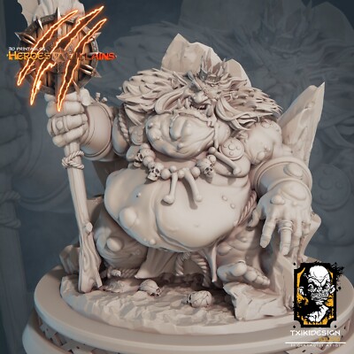 Dungeons & Dragons HD Resin Print - 90mm Tall - Vorhkan the Tyrant Goblin King