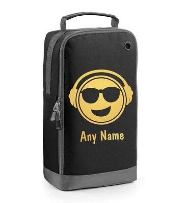 PRESENT2FUTURE BAGBASE Emoticon Kopfhörer Druck personalisiert Sportschuh Fußball Rugbyschuh Tasche Schule