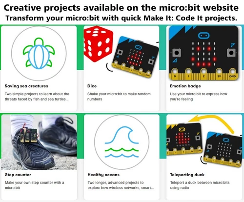 BBC Micro:Bit V2.1 Go Kit- micro:bit Board/MicroUSB Cable/Battery Pack