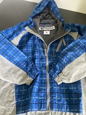 Columbia Youth 6/7 Rain Jacket Blue Grey