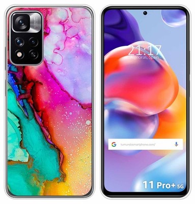 Funda Silikon für Xiaomi Redmi Note 11 Pro+ Plus 5G TPU Mármol 15 Dibujos