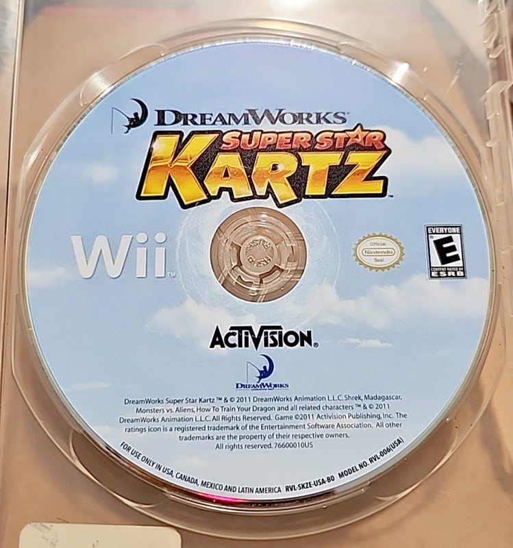 DreamWorks Super Star Kartz Game Nintendo Wii 2011 No Manual