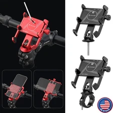 360° Aluminum Motorcycle Bike Bicycle Cell Phone Holder Mount Handlebar Bracket