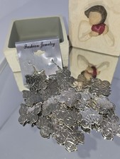 Breathtaking Fashion Jewelry Silver Tone Butterfly Dangle Chandlier Earrings