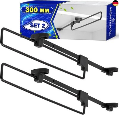 Set of 2 Clothes Rails, Extendable Wardrobe 300 mm, Extendable Clothes Rail, Fit