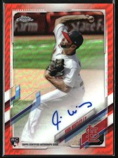 2021 Topps Chrome #RA-KW Kodi Whitley Rookie Autographs Orange Refractor #/25
