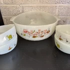 Anchor Hocking Fire King BC Comic Serving Bowl  4 Bowls Johnny Hart Caveman Vtg
