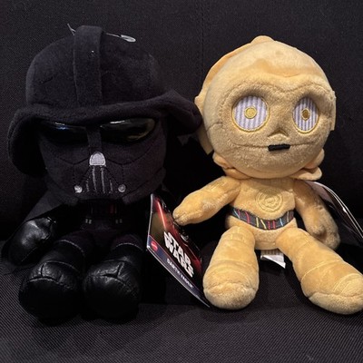 Mattel Star Wars Plush Lot Darth Vader & C-3PO 9.5'' NWT Tags Disney/Lucasfilm