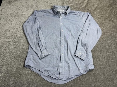 Brooks Brothers Shirt Mens 16-34/35 Blue Classic Fit Button Dress Shirt Work USA