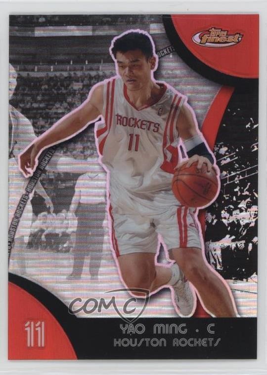 2007-08 Topps Finest Refractor Yao Ming #20 HOF 10lp