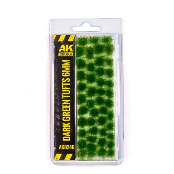 Dark Green Tufts 6mm - AK Interactive Diorama Model Basing - Brand New