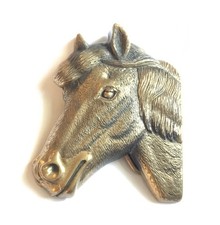 1979 Solid Brass Horse/ Equiestrian Belt Buckle