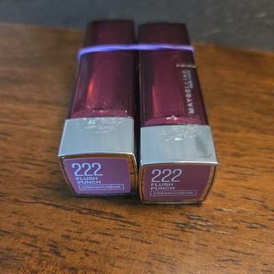 LOT 2 Maybelline Color Sensational Lipsticks, 222 Flush Punch FREE SHIP 