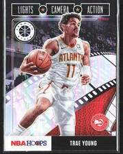 2019-20 Hoops Winter #22 Trae Young Lights Camera Action