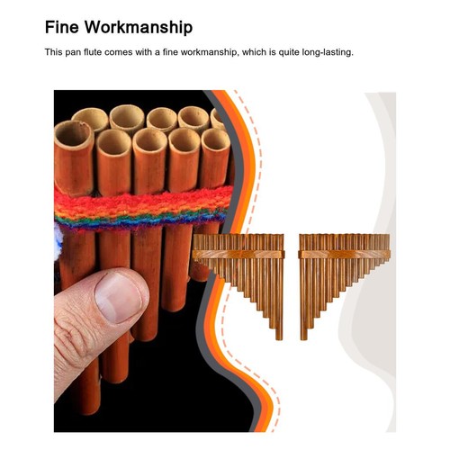 Pan Flute Musical Gear F-key Woodwind Professional Smooth Lightweight - Picture 11 of 11