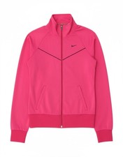 NIKE Womens Tracksuit Top Jacket UK 10 Small Pink Polyester DY70