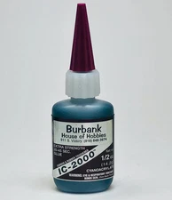 BSI 117 IC-2000 Black Rubberized Glue Medium Thick 1/2oz