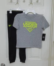 NWT 2pc Under Armour Home Plate Shirt & Joggers Set sz 5 6 or 7