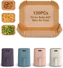 Air Fryer Disposable Paper Liner for Bella 4Qt Slim Air Fryer, 130Pcs Food Grade