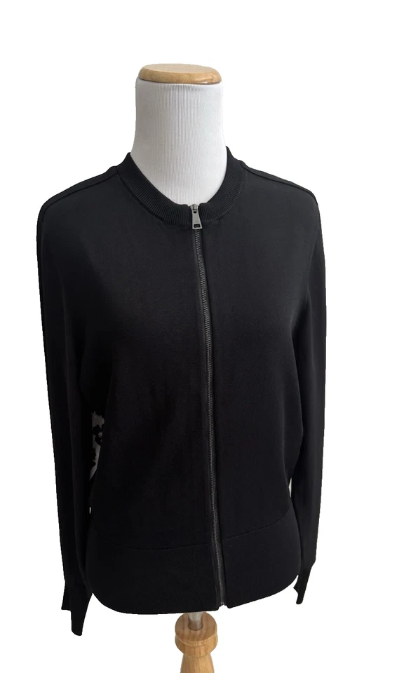 Suéter Ted Baker Cremallera Frontal S Delantero Negro Sólido + Blanco Negro Floral Combo Trasero Foto 2 de 4