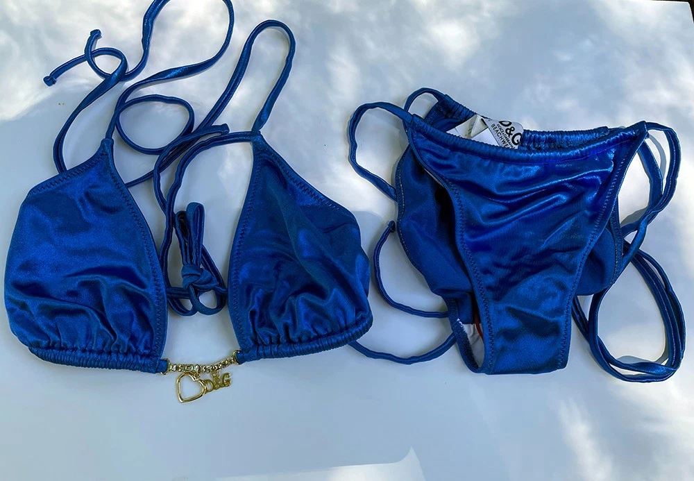 DG ストライプビキニDOLCE＆GABBANA Dolce&Gabbana Blue Swimwear for Women for sale | eBay