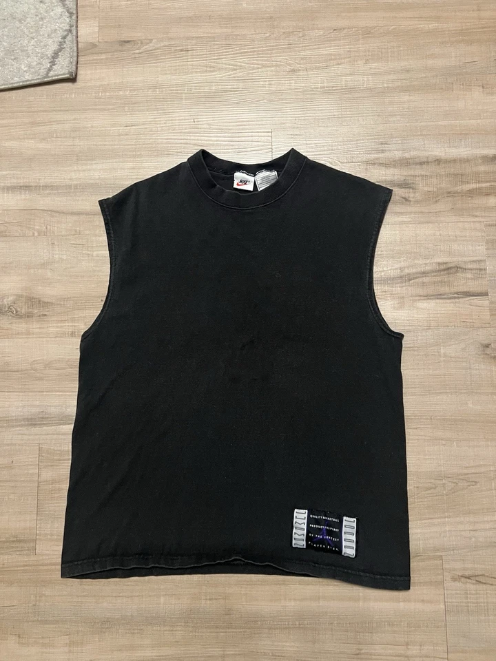 Vintage 90s Jumpman Nike Air Jordan XI 11 Concord Graphic Black Tank Top Tee Men - Image 2 of 4