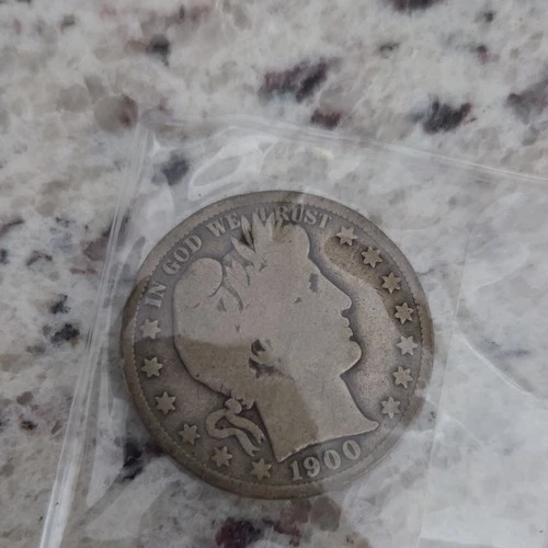 1900 Barber Half Dollar Silver 50C Circulated US Coin Uncertified .900 Fineness