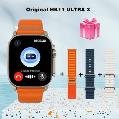 Original HK11 ULTRA3 Smart Watch Support TWS Earphone Connect Network Share Conn