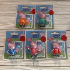 Peppa Pig Family Figures Lot Of 5 With Bonus Cards NEW
