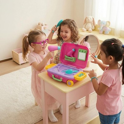 Ogi Mogi Friseursalon Rollenspiel-Set   Kreatives Spiel für Kinder ab 3 Jahren