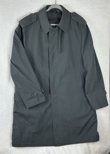 Vintage Oleg Cassini Overcoat Grey Thermolite Removable Liner Mens Size 42 Long