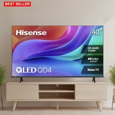 Television 40-Inch Hi-QLED FHD Smart Roku TV Dolby Audio Compatible