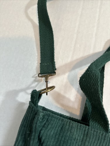 Green Corduroy Tote Bag With Strap Pocket Shoulder Bag Cute Medium Purse Used - Picture 5 of 7