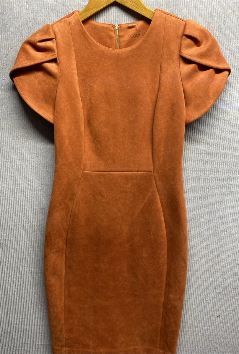 chinese dress ladies Calvin Klein Women's Dress Plus Sheath Faux Suede Green 16W at Amazon  Women's Clothing store main image 0