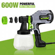 Workpro Paint Sprayer 600w Hvlp Spray Paint Gun 3spray Adjustable Flow Paint Gun