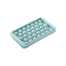 33 Cells Circle Hockey PP Mold Frozen Whiskey Ball Popsicle Ice Cube Tray Box Lo