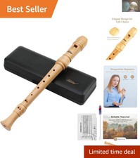 Elegant Soprano Recorder with German Fingering - Maple Wood, C Key, Beginner Kit