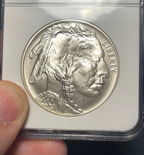 (#101727) 2001 D. Buffalo dollar.   NGC MS 69.    0.7734 troy ounces of silver