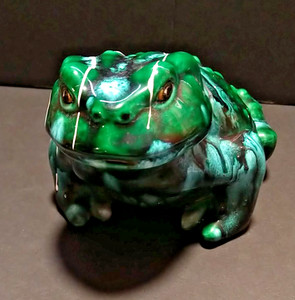 Arnels Ceramic Frog Toad Garden Patio Medium 8" Long Hand Painted