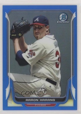 2014 Bowman Chrome Blue Refractor 8/250 Aaron Harang #218 6f8