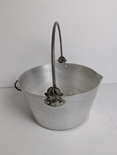 Vintage Large Aluminium Jam Pot Preserving Pan Saucepan Iron Handle