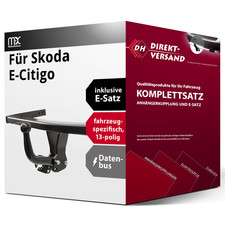 Anhängerkupplung starr + E-Satz 13pol spezifisch für Skoda E-Citigo 19-21 neu
