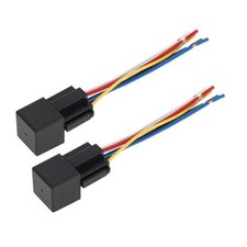 5 Pins 36V 80A 2 Pcs Auto Relay with Harness Sockets Waterproof Car Relay Black